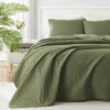 产品主图 Homelike Moment Twin Quilt Set, Lightweight Quilt, Soft Twin XL Quilts Olive Green